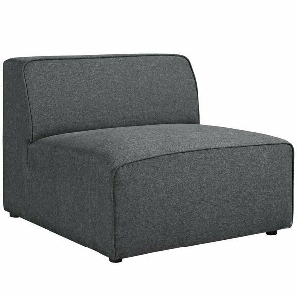 Modway Furniture 27 H x 34.5 W x 37 D in. Mingle Fabric Armless, Gray EEI-2724-GRY